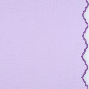 Muslin/Dubbel-krinkelväv Dubbelsidig vågad kant  | Poppy Fabrics – fläder/rödlila, 
