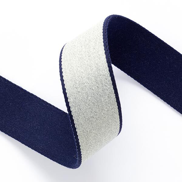Bältesband  [ 3,5 cm ] – marinblått/grått,  image number 2