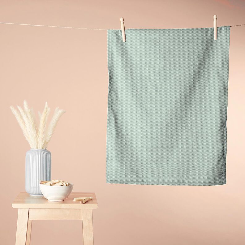 Frottétyg/Våffelpiké Enfärgat – ljus mint,  image number 6