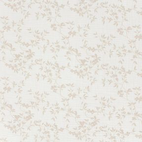 Muslin/Dubbel-krinkelväv Bladrankor – yllevit/natur, 