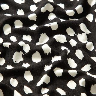 Viskosjersey Leopardtryck – svart/vit, 