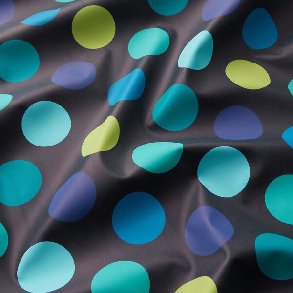 Regnjackstyg färgglada cirklar – nattblå,  image number 3