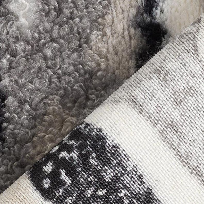 fuskpäls abstrakta ränder – yllevit/nattblå,  image number 4