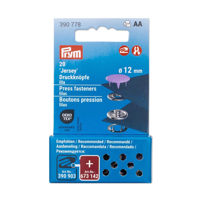 Tryckknappar jersey [12 mm] | Prym – lila,  image number 3