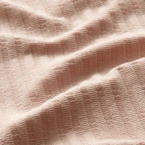 Ribbad jersey enkelt stickmönster – beige, 