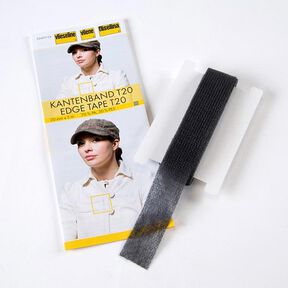 Kantband T20 [20 mm x 5 m] | Vlieseline – antracit, 