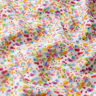 Muslin/Dubbel-krinkelväv färgglad konfetti – vit, 