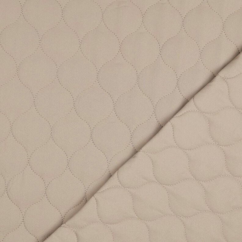 Quiltat tyg cirkelm&ouml;nster | Poppy Fabrics &ndash; m&ouml;rkbeige,  image number 4