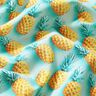 Bomullstyg Poplin ananas – aquablått/gul,  thumbnail number 2