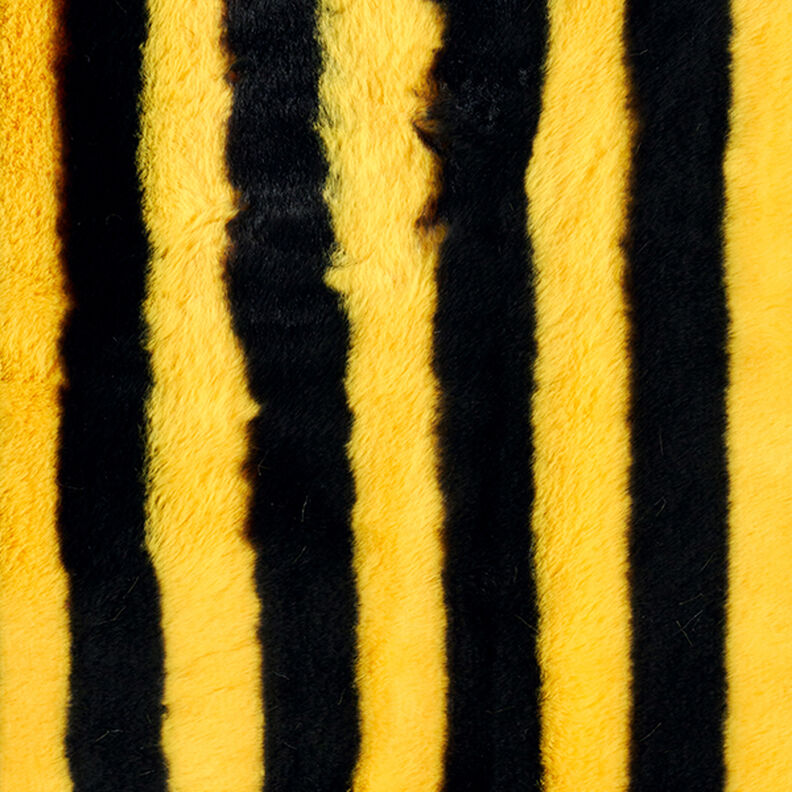 Fuskpäls Bifärgade ränder – svart/gul,  image number 1
