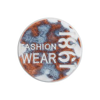 Jeanspatentknapp  – koppar/vit, 