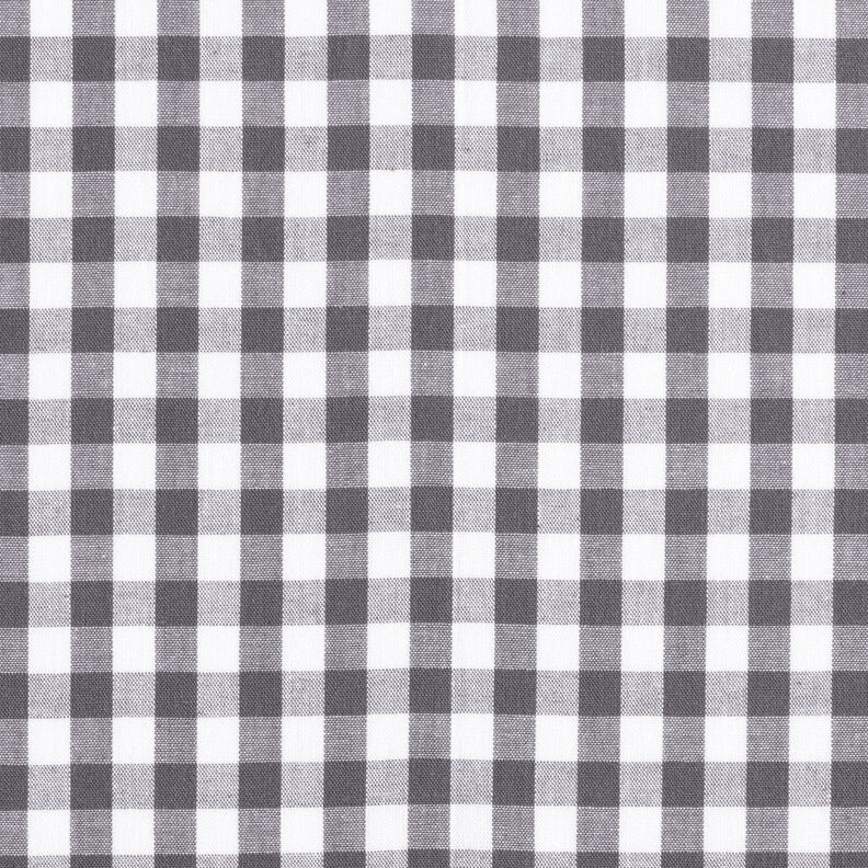 Bomullstyg Vichy rutig 1 cm – pärlgrå/vit,  image number 1