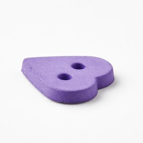Hjärtknapp [Ø 15 mm] – lavender, 