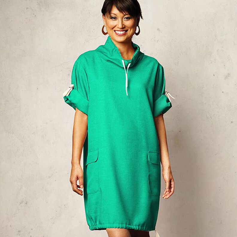 L&auml;tt french terry enf&auml;rgad &ndash; gr&ouml;n,  image number 9