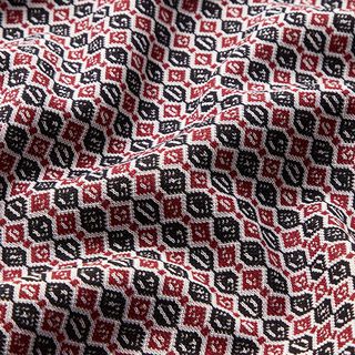 Stickad jacquard ornament – rött/marinblått, 
