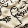 Stickat kapptyg abstrakta ansikten – svart/yllevit,  thumbnail number 2