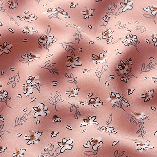 Viskostyg Småblommigt – rosa, 