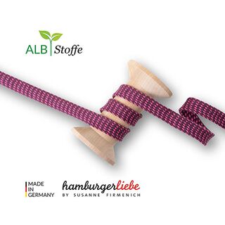 Ekologisk flätad snodd Twist Me Dots [ 15 mm ] | Albstoffe – pink/hallon, 