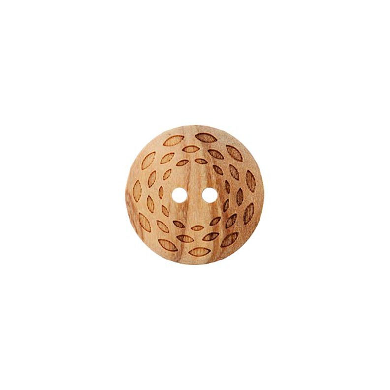Träknapp 2 hål – beige,  image number 1