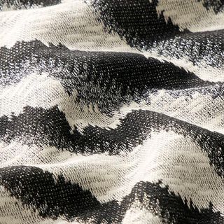 Stickad jacquard glitter zebramönster – yllevit/svart, 