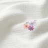 Muslin/Dubbel-krinkelväv Broderade blommor | Poppy Fabrics – vit,  thumbnail number 6