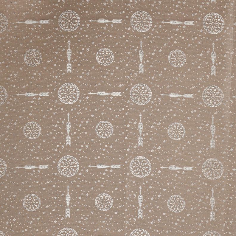Fodertyg Jacquard darttavlor och pilar – grått/guld,  image number 1