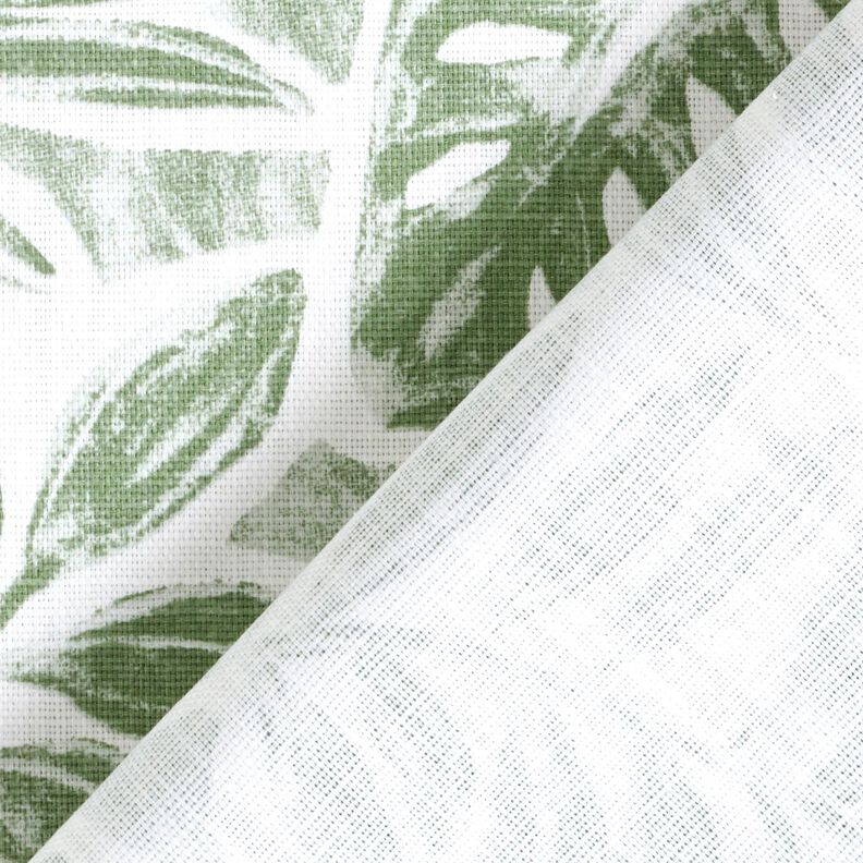 Dekorationstyg Panama målade blad – vit/pinjegrön,  image number 4