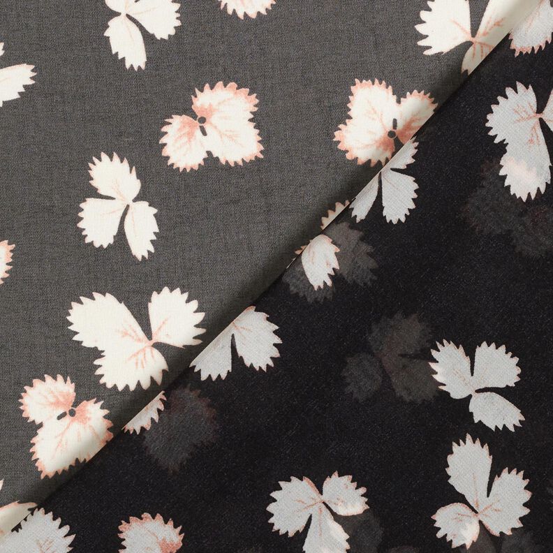 Chiffong Blad &ndash; svart/vit,  image number 4