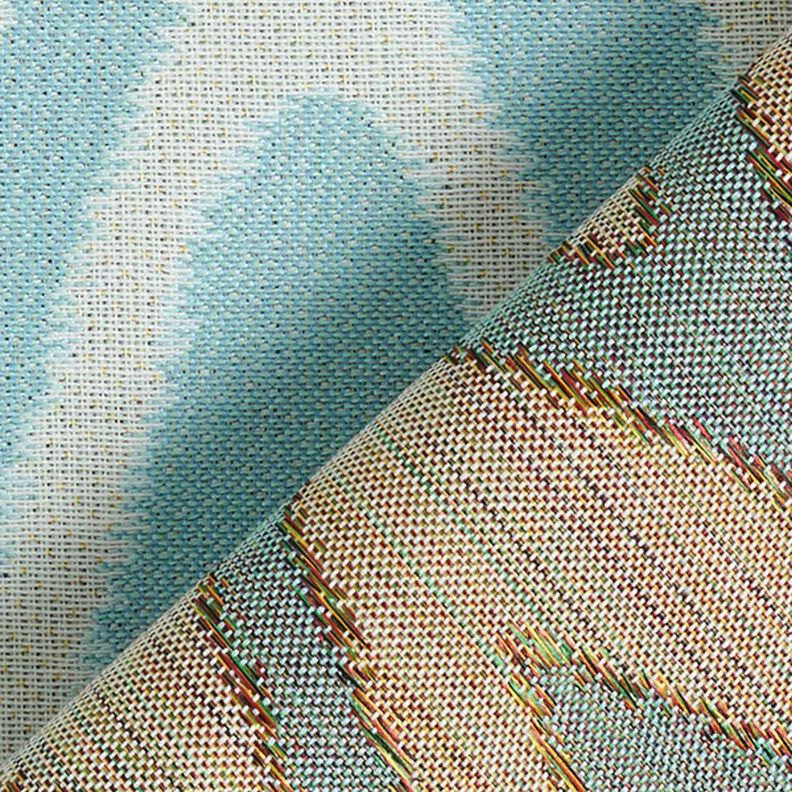 Outdoortyg jacquard Ikatmönster – himmelsblå,  image number 4