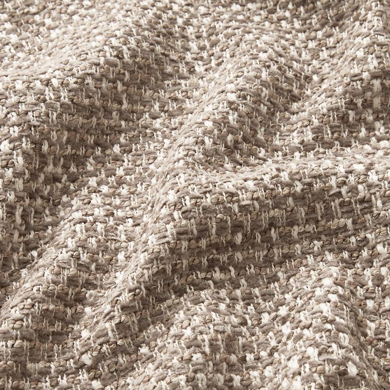 Stoppningstyg färgglad bouclé-look – mörk gråbrun/ljusbeige,  image number 2