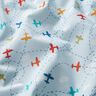 Bomullspoplin Flygplan i himlen – ljusblått,  thumbnail number 2