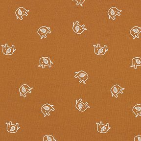 Bomullsjersey baby-elefant – brons, 
