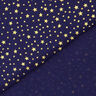 Bomullstyg Kretong Julinspirerad stjärnhimmel liten – marinblått/guld,  thumbnail number 3