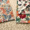 Dekorationstyg Halvpanama Magnifika blommor – natur/purpur,  thumbnail number 5