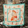 Satinpanel fåglar och älvor | Katia Fabrics – aquablå/kräm,  thumbnail number 5