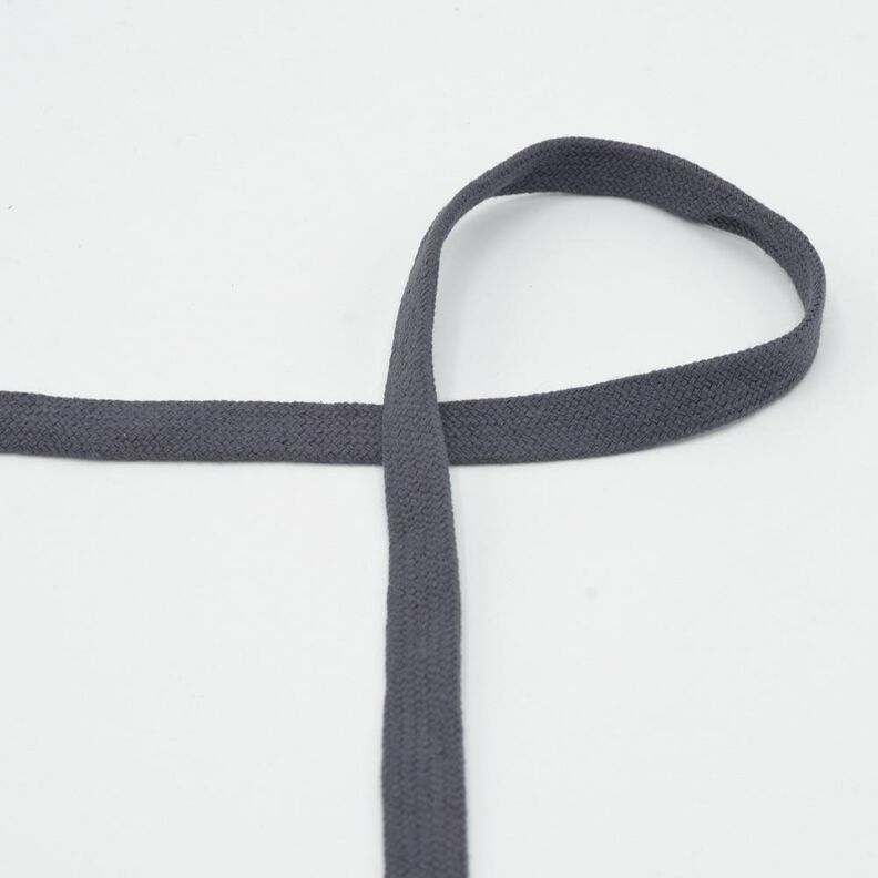 platt snodd Huvtröja Bomull [15 mm] – svartbrunt,  image number 1