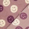 Teddyplysch smilies | Poppy Fabrics – mörk gammalrosa/yllevit,  thumbnail number 4