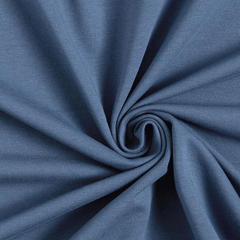 Lätt bomullssweat enfärgad – jeansblå,  image number 1