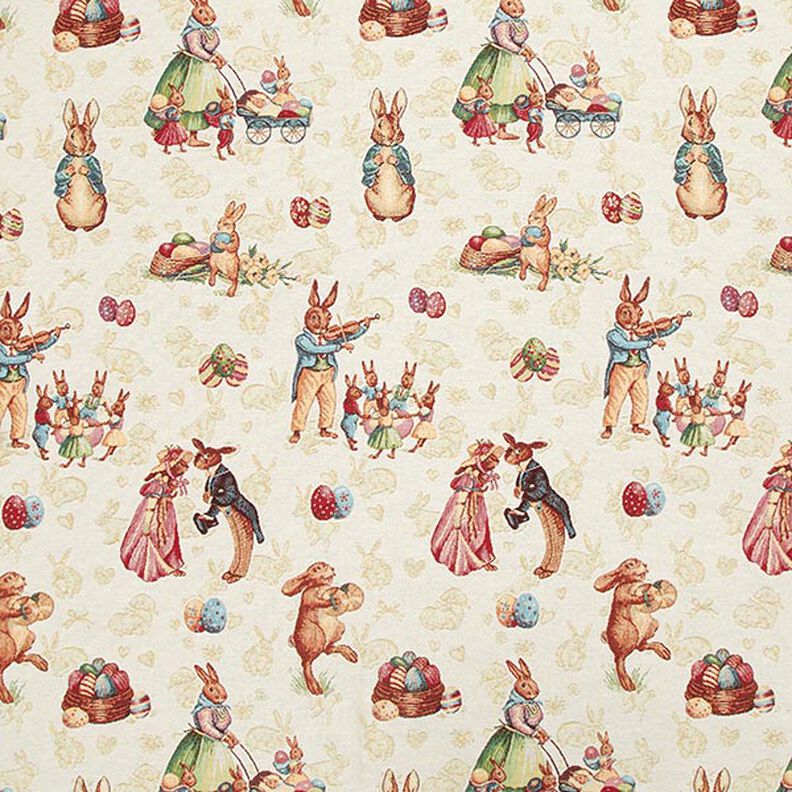 Jacquard Gobeläng Påskhare-familj,  image number 1