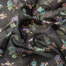 Crepe-chiffong Dobby & Blommor – svart/ljusblå,  thumbnail number 2