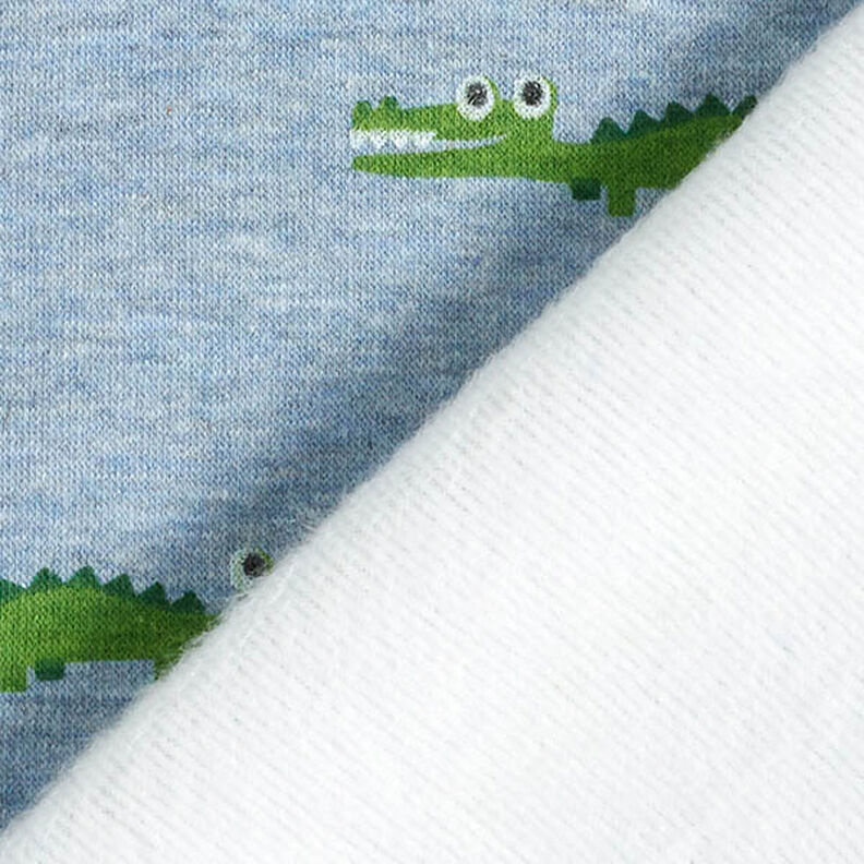 Alpfleece fräck krokodil Melange – ljus jeansblå,  image number 4