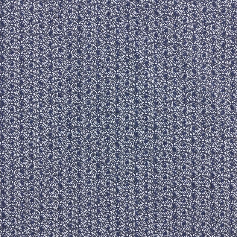 bomullstyg abstrakta romber – marinblått,  image number 1