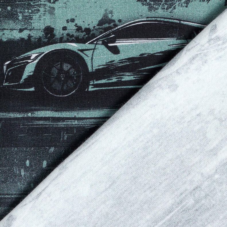 Bomullsjersey racerbil Digitaltryck &ndash; svart/p&auml;rlgr&aring;,  image number 4