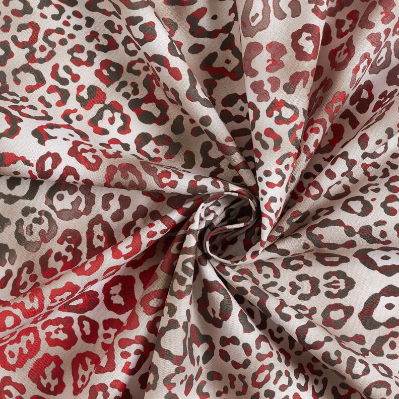 GOTS Bomullspoplin Leopardmönster | TCC x LOOKS by Wolfgang Joop – kaminrött/ljus gråbrun,  image number 5