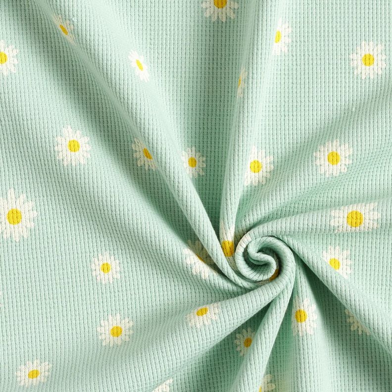 Våffeljersey prästkragar – ljus mint, image number 3
