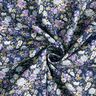 Bomullspoplin romantisk blomsteräng – marinblått/lavender,  thumbnail number 3