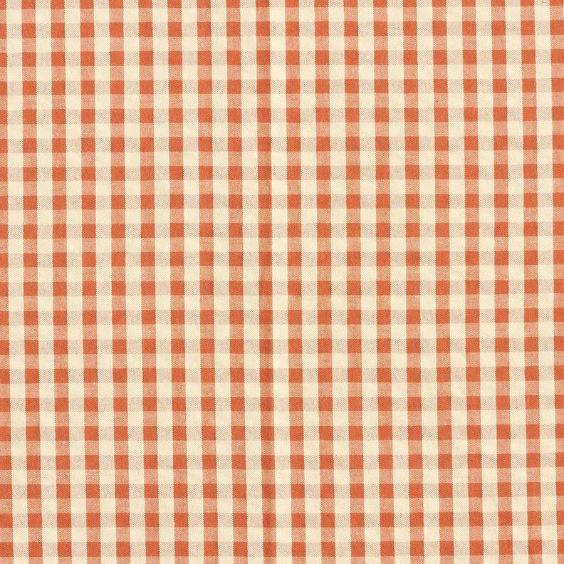 Bäckebölja Bomull vävt rutmönster – terracotta/ljusbeige,  image number 1