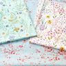 Bomullstyg Poplin vilda blommor – ljus mint/lavender,  thumbnail number 5