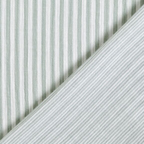 Muslin/Dubbel-krinkelväv Dubbelsidigt Ränder – vass/vit, 