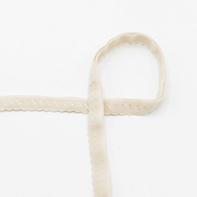 Elastisk kantband spets [20 mm] – beige,  image number 1